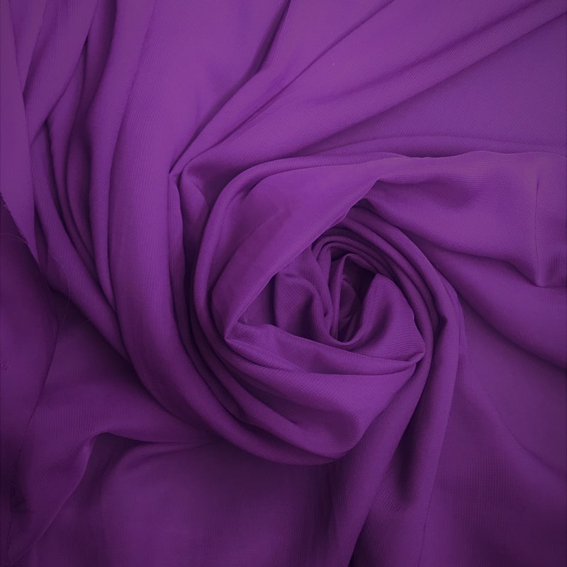 Plum Polyester Chiffon Fabric - Plum, 59"-60" Width (1 Yard)