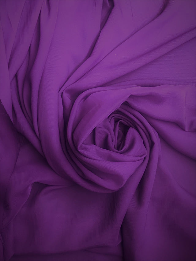 Plum Polyester Chiffon Fabric - Plum, 59"-60" Width (1 Yard)