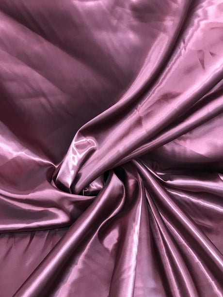 Plum Medium Satin Polyester Fabric - Plum, 58"-60" Width