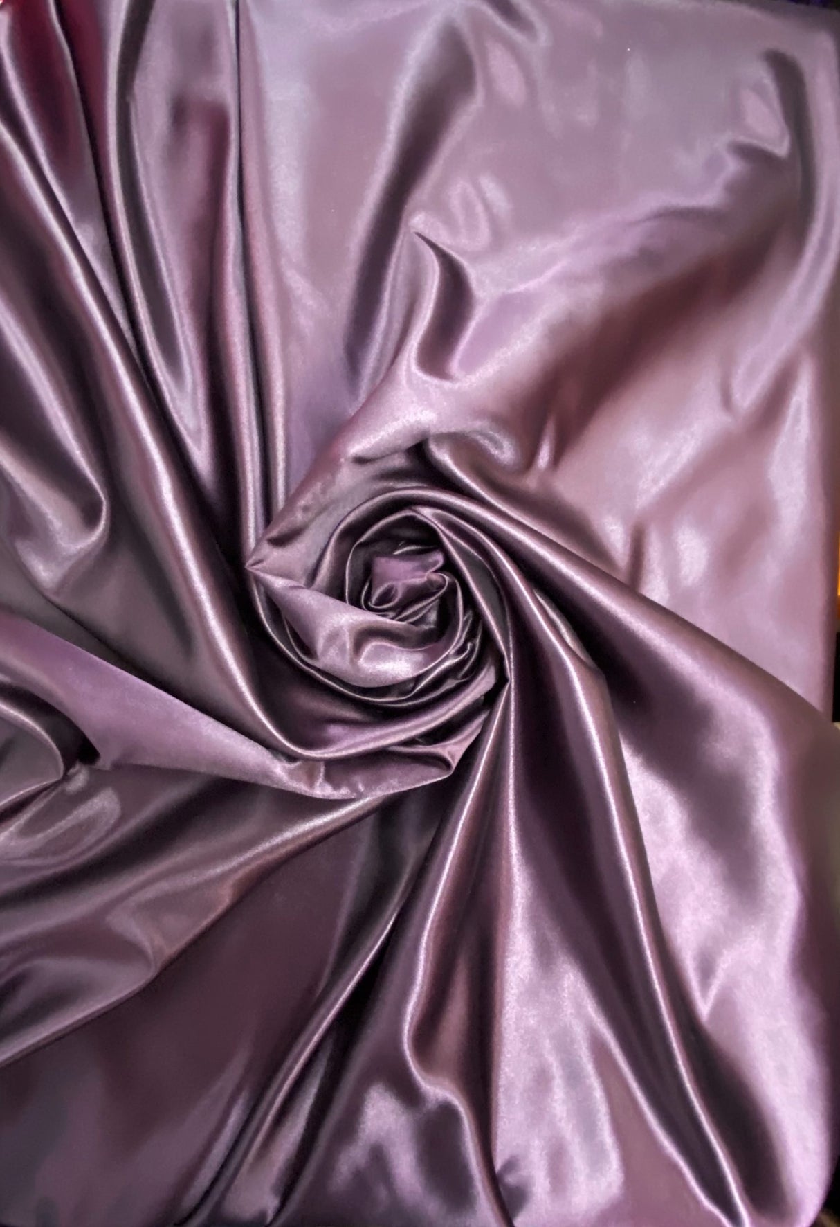 Plum Bridal Satin Polyester Fabric - Plum, 58"-60" Width (1 Yard)