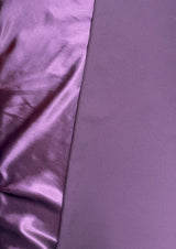 Crepe Satin Polyester Fabric - Plum, Shiny One Side Matte The Other, 58" Width (1 Yard)