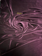 Plum Stretch Velvet Fabric - Plum, 58"-60" Width (1 Yard)