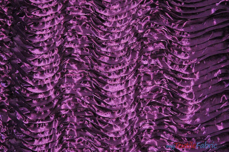 Australian Layered Puff Satin Fabric - 3D Layered Wave, Multiple Colors, 54" Width