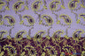 Coco Paisley Polyester Fabric - Sheer Embroidered Paisley, Double Scallop Lace, 52" Width (1 Yard)