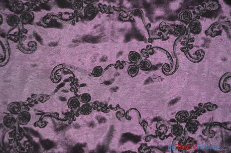 Ribbon Taffeta Polyester Fabric - Embroidered Ribbon Cord, Multiple Colors, 54" Width (1 Yard)