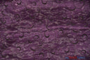 Swirl Organza Polyester Fabric - Embroidered Swirl Sheer, 52/54" Width, Multiple Colors (1 Yard)