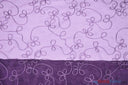 Fantasia Sheer Organza Embroidery Fabric - Embroidered Floral Sheer, 54" Width, Multiple Colors (1 Yard)