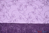 Fantasia Sheer Organza Embroidery Fabric - Embroidered Floral Sheer, 54" Width, Multiple Colors (1 Yard)