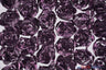 Rosette Satin Bordeaux Polyester Fabric - 3D Floral Satin Embroidered On A Mesh, Bordeaux, 52" Width (1 Yard)
