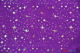 Shooting Star Foil Organza Polyester Fabric - Sheer Silver Metallic Star, 58/60" Width (1 Yard)