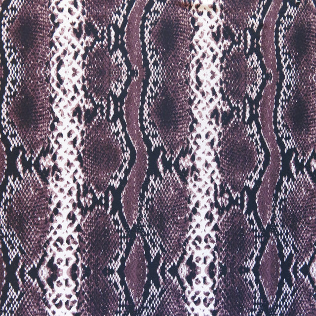 Swim Knit Plum Vertical Python 19" Remnant
