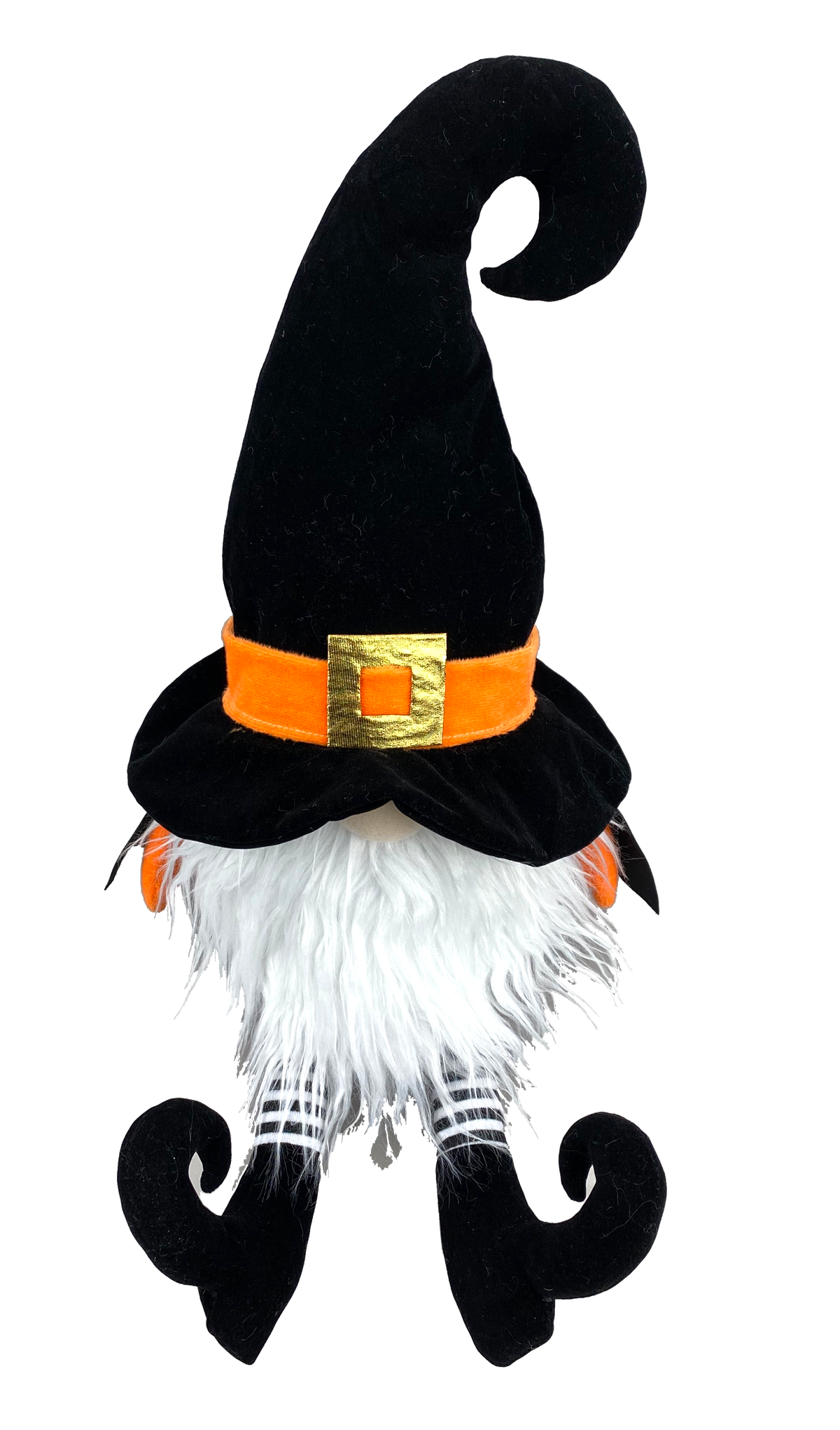 22” Plush Witch Gnome - Orange/Black