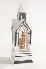 12" LED Nativity in Church Waterglobe