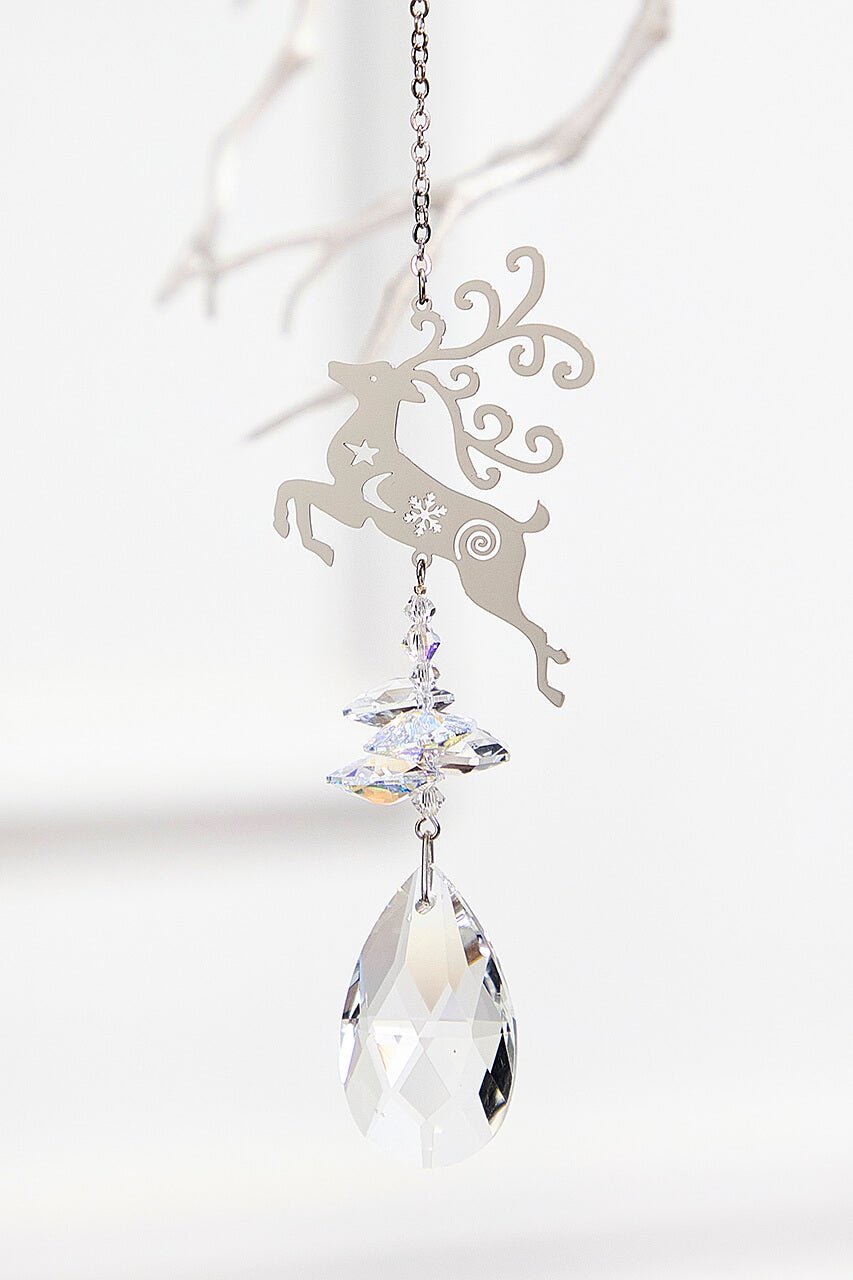 4.5” Aurora Borealis Reindeer Suncatcher