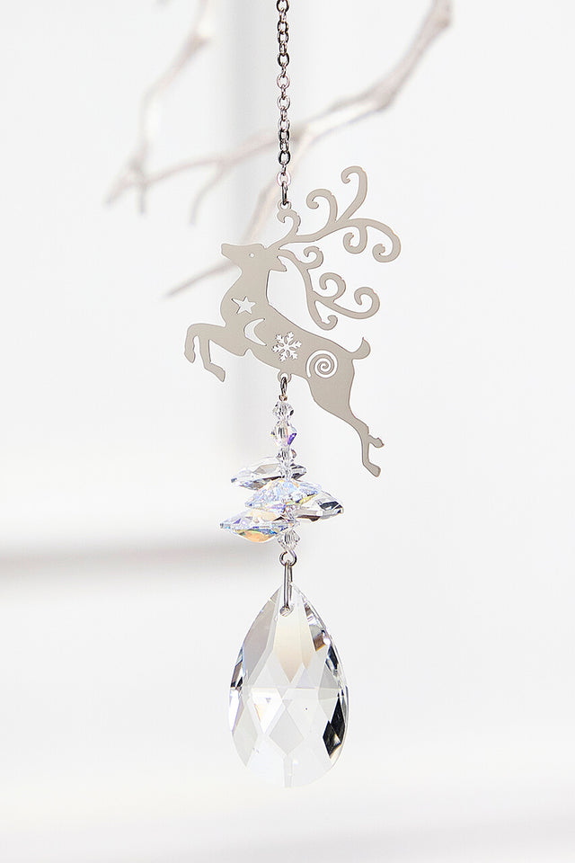 4.5” Aurora Borealis Reindeer Suncatcher