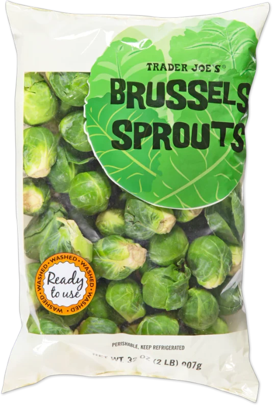 Brussels Sprouts Fresh 2 lb Bag Ready for Roasting and Recipes - 2 Lb