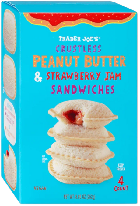 Crustless Peanut Butter Strawberry Jam Sandwich Ready Snack 8.89 Oz
