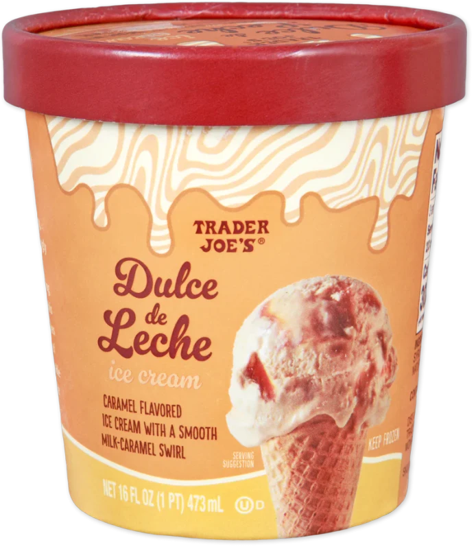 Dulce de Leche Ice Cream Creamy Caramel Swirl Frozen Dessert 1 Pint