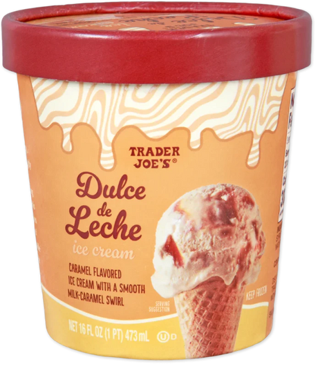 Dulce de Leche Ice Cream Creamy Caramel Swirl Frozen Dessert 1 Pint