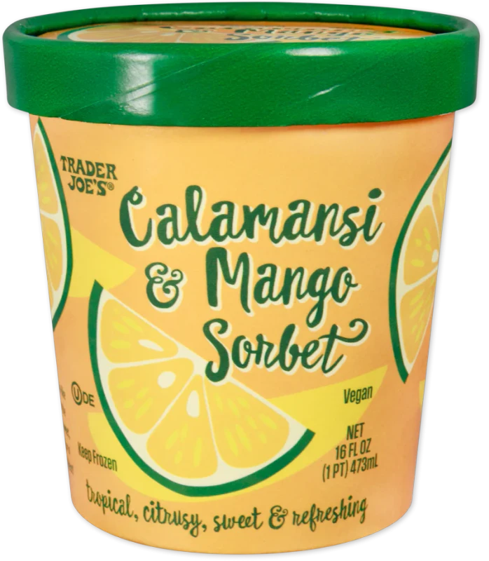 Calamansi Mango Sorbet Vegan Tropical Frozen Dessert 1 Pint