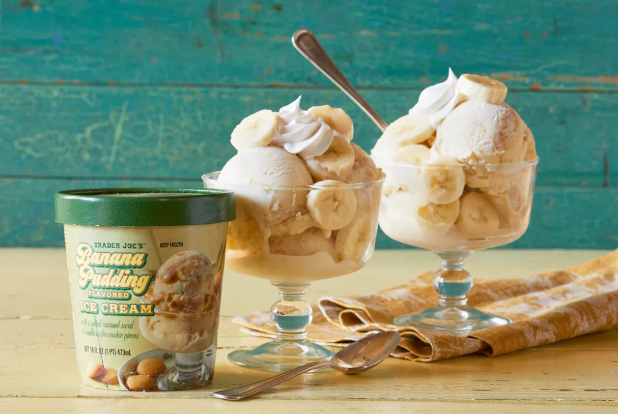 Banana Pudding Ice Cream Caramel Swirl Cookie Dessert 1 Pint
