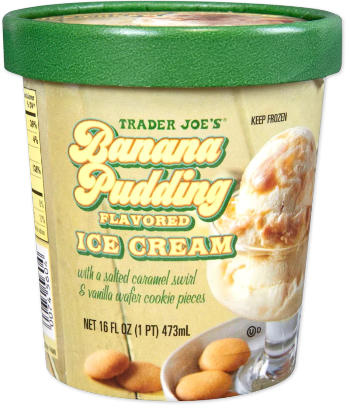 Banana Pudding Ice Cream Caramel Swirl Cookie Dessert 1 Pint