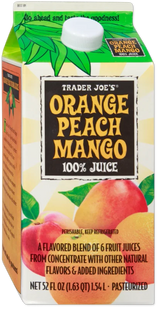 Orange Peach Mango Juice – Tropical Fruit Blend Drink 52 Fl Oz