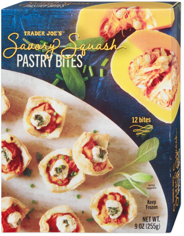 Savory Squash Pastry Bites Cheesy Pumpkin Appetizer Snack 9 Oz