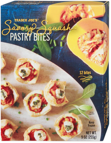 Savory Squash Pastry Bites Cheesy Pumpkin Appetizer Snack 9 Oz