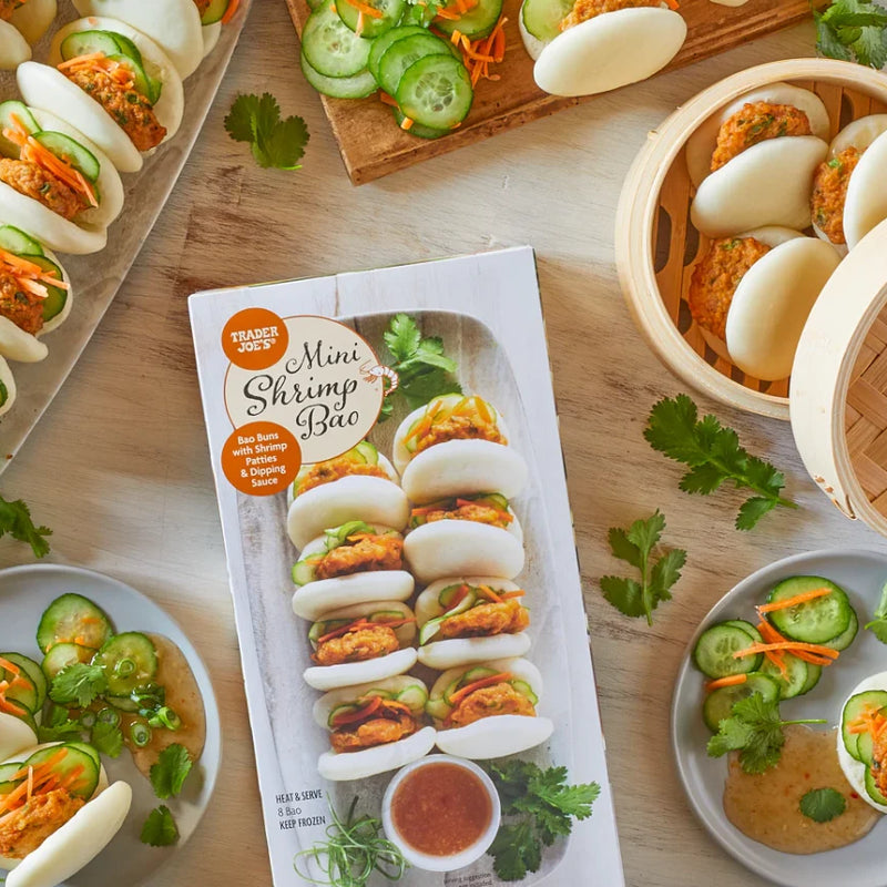Mini Shrimp Bao Soft Bun Seafood Dumpling Snack 10.48 Oz