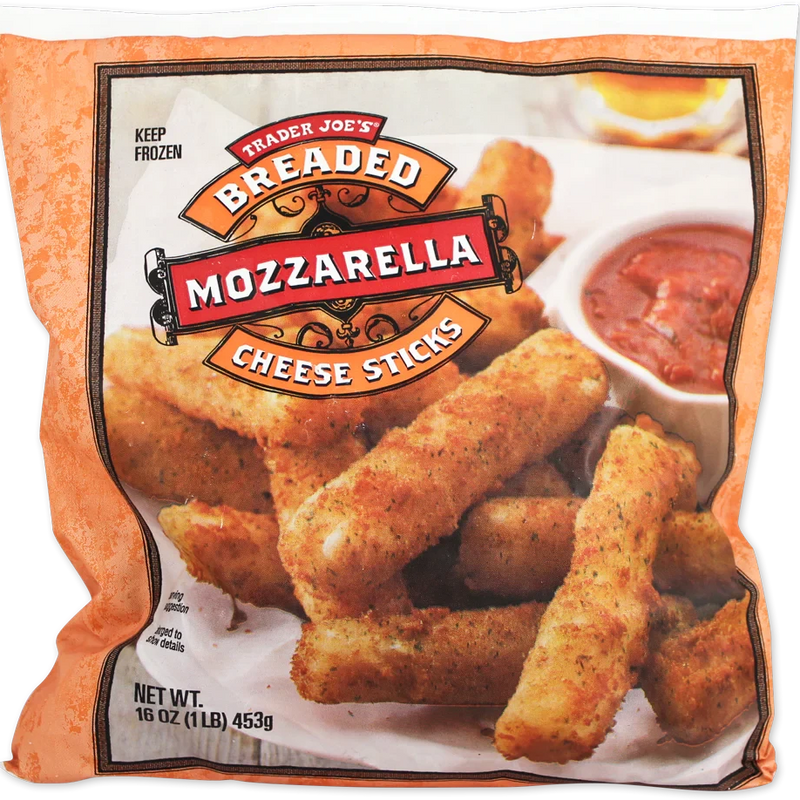 Breaded Mozzarella Cheese Sticks Crispy Frozen Snack 16 Oz