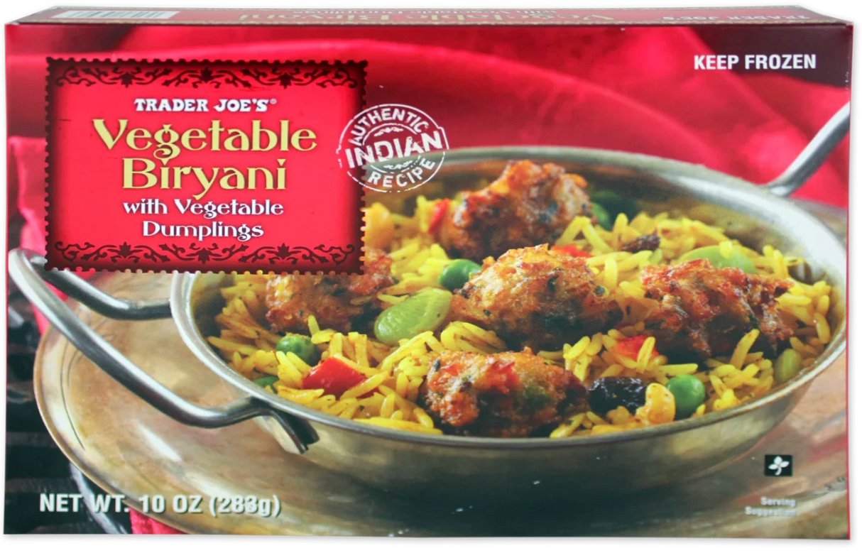 Vegetable Biryani with Dumplings Frozen Indian Rice Meal 10 Oz