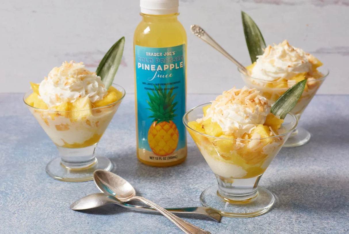 Cold Pressed Pineapple Juice – Tropical Fresh Citrus Drink 12 Fl Oz