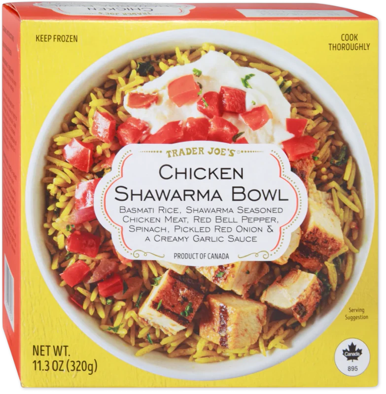 Chicken Shawarma Bowl Frozen Mediterranean Rice Meal 11.3 Oz