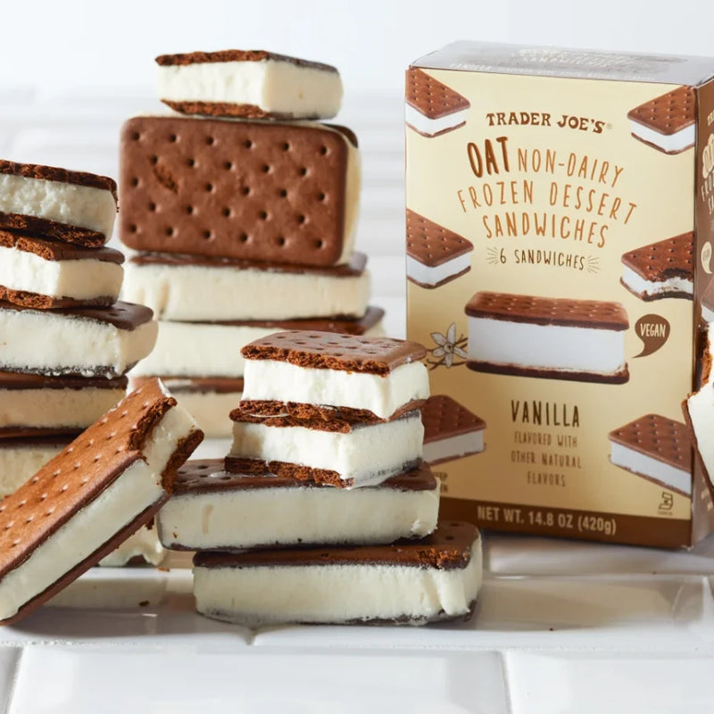 Oat Non Dairy Ice Cream Sandwiches Vegan Frozen Dessert 14.8 Fl Oz
