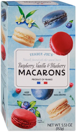 Raspberry Vanilla Blueberry Macarons Assorted French Cookies 5.53 Oz