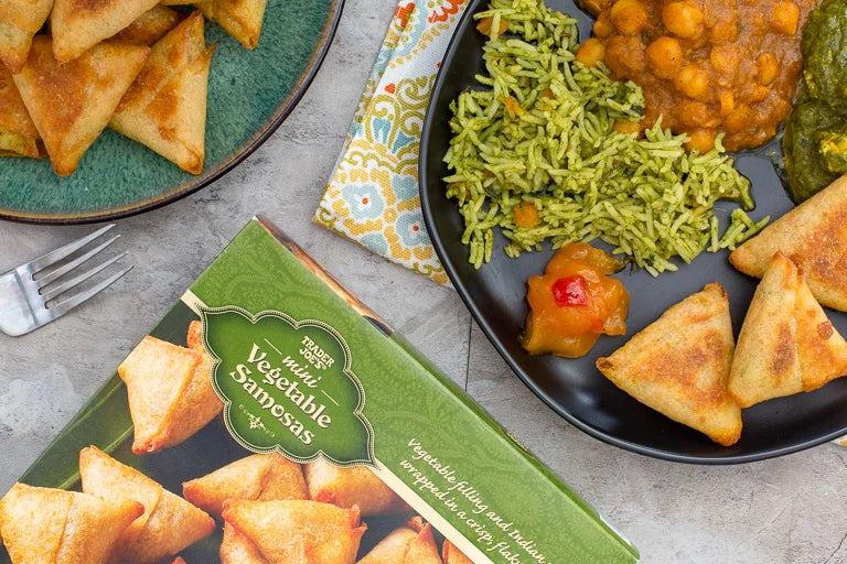Mini Vegetable Samosas Crispy Indian Snack Frozen Appetizer 8.5 Oz