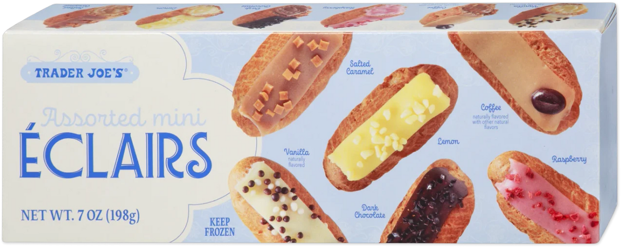 Assorted Mini Eclairs Cream Filled French Pastry Dessert 7 Oz