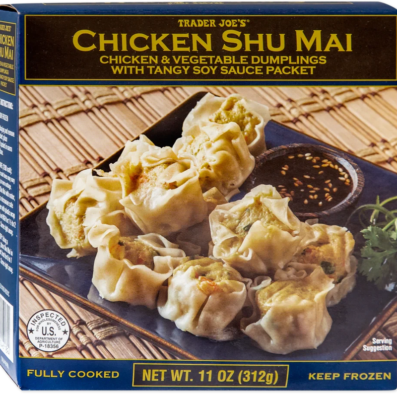Chicken Shu Mai Dumplings Frozen Dim Sum with Soy Sauce 11 Oz
