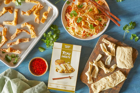 Tofu Sheets Yuba Vegan Soy Protein Wrapper Frozen Food 6.35 Oz