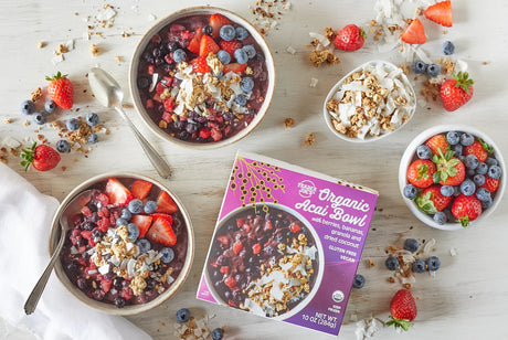 Organic Acai Bowl Frozen Fruit Granola Healthy Breakfast 10 Oz