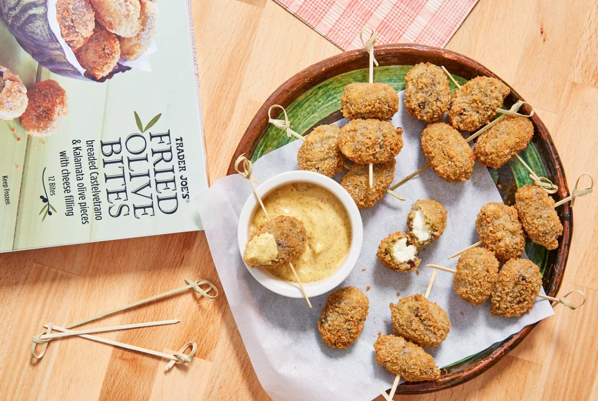 Fried Olive Bites Crispy Cheese Stuffed Frozen Appetizer 8 Oz