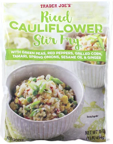 Riced Cauliflower Stir Fry Healthy Vegetable Frozen Meal 16 Oz