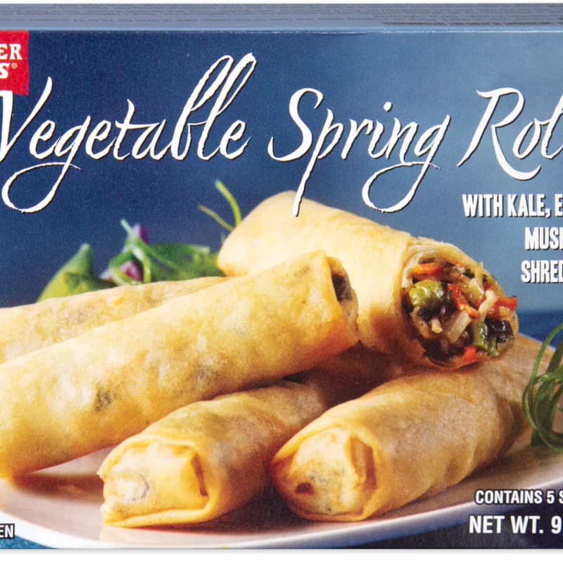 Vegetable Spring Rolls Crispy Vegan Frozen Snack 9 Oz
