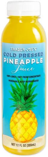 Cold Pressed Pineapple Juice – Tropical Fresh Citrus Drink 12 Fl Oz