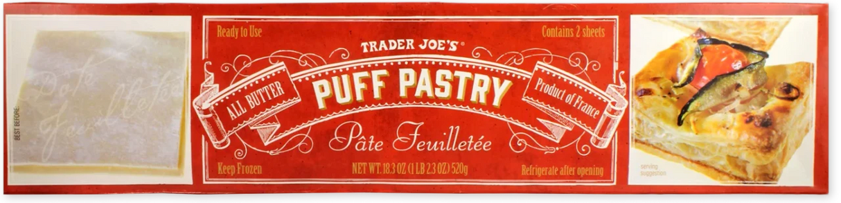 All Butter Puff Pastry Sheets Flaky Baking Dough 18.3 Oz