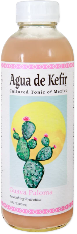 GT’s Guava Paloma Agua De Kefir – Sparkling Probiotic Drink 16 Fl Oz