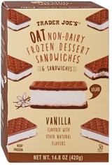 Oat Non Dairy Ice Cream Sandwiches Vegan Frozen Dessert 14.8 Fl Oz