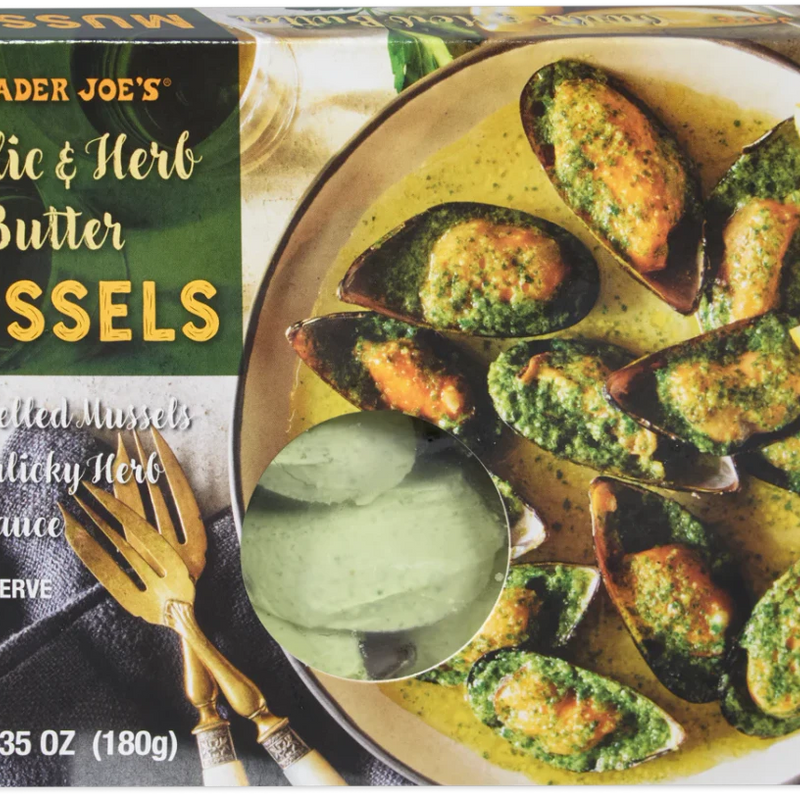 Garlic Herb Butter Mussels Frozen Cooked Seafood Appetizer 6.35 Oz