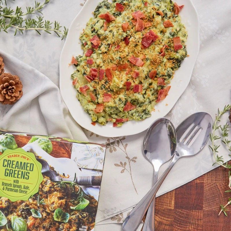 Creamed Greens Brussels Sprouts & Kale Frozen Side Dish 16 Oz